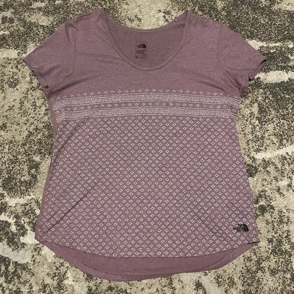 The North Face Tops - The North Face Flashdry Cool T-shirt Plum Fair Isle Pattern - Size Large Women
